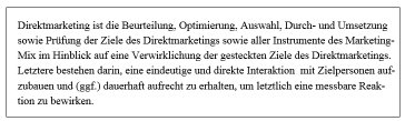 Definitionen Direktmarketing